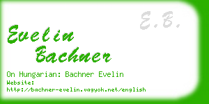 evelin bachner business card